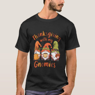Camiseta Ação de Graças com Meus Gnomos Adoráveis Queda Gno