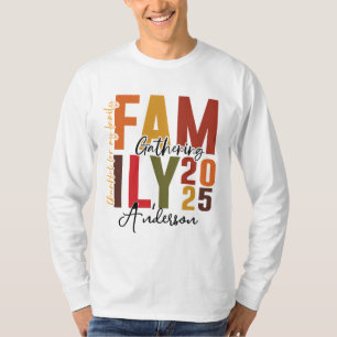 Camiseta Ação de Graças da Família 2025 Turquia e queda