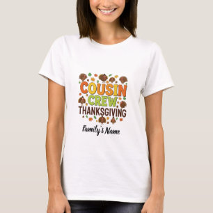 Camiseta Ação de Graças da Família Tripulante Personalizada