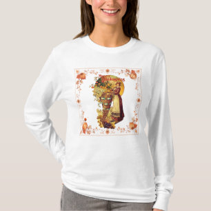 Camiseta Ação de Graças da Garota Peregrina
