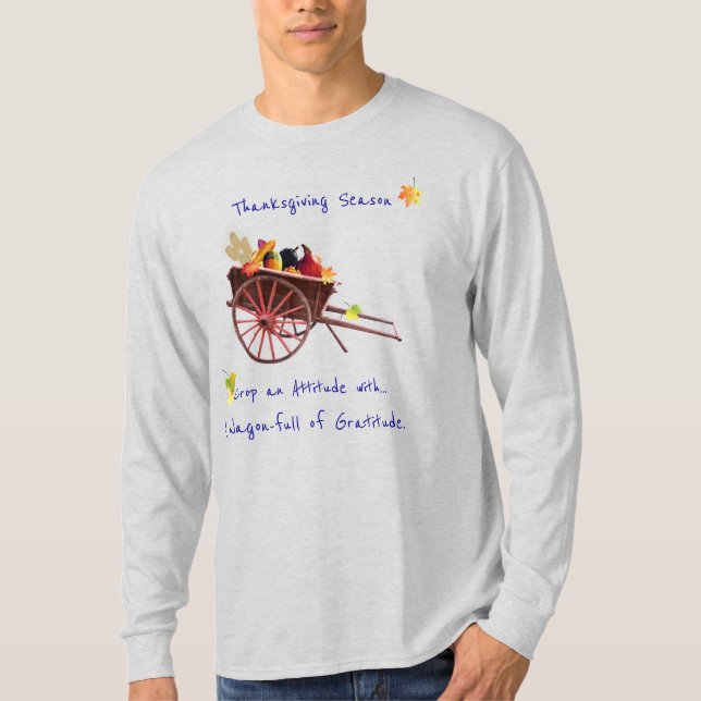 Camiseta Ação de Graças de Gratidão em Ash (Frente)