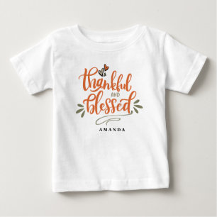 Camiseta Ação de Graças de Nome Personalizado Agradável