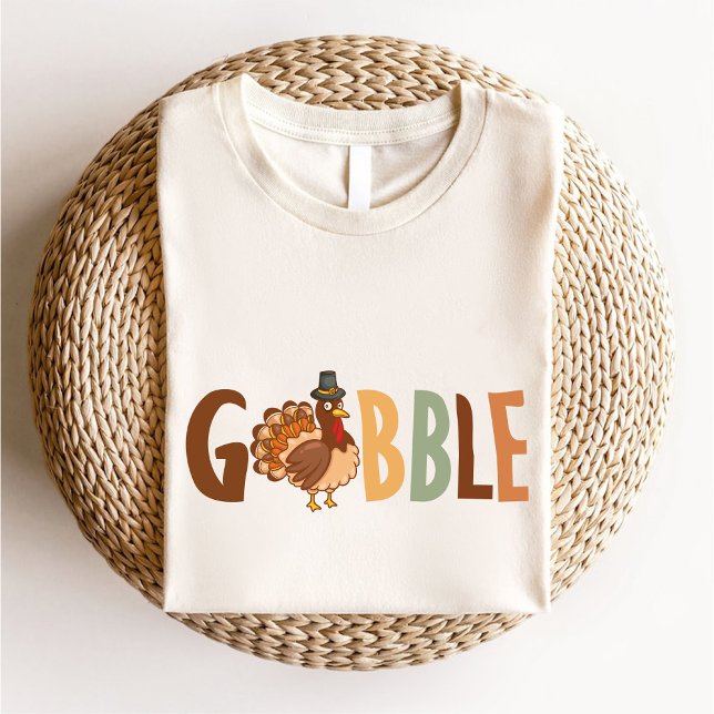 Camiseta Ação de Graças de Outono na Turquia Gobble (Gobble Cute Turkey Autumn Thanksgiving T-Shirt)