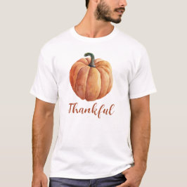 Camiseta Ação de Graças de Pinça Laranja Feliz outono