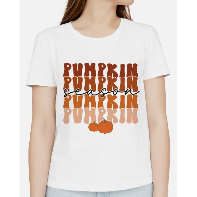 Camiseta Ação de Graças de Pumpkin Season Autumn (Criador carregado)