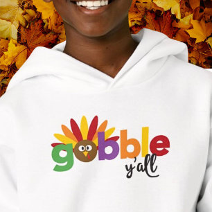 Camiseta Ação de Graças do Orange Gobble Y'all