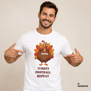 Camiseta Ação de Graças do Peru de Futebol Engraçado