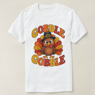 Camiseta Ação de Graças engraçada Gobble Gobble Peru Peregr