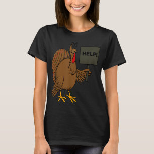Camiseta Ação de Graças Engraçado Turquia Ajuda Humor Assin