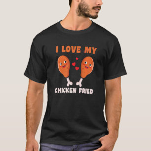 Camiseta Ação de Graças Eu Amo Meu Frango Frito
