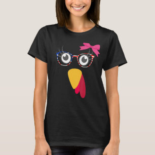 Camiseta Ação de Graças Face à Turquia com os Óculos de Ban