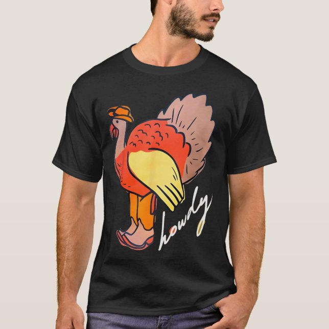 Camiseta Ação de Graças Howdy Turquia (Frente)