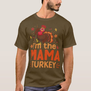 Camiseta Ação de Graças Mama Turquia Feliz outono Fall Seas