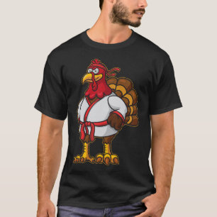 Camiseta Ação de Graças Mma Kickboxing Judo Karate Gobble P