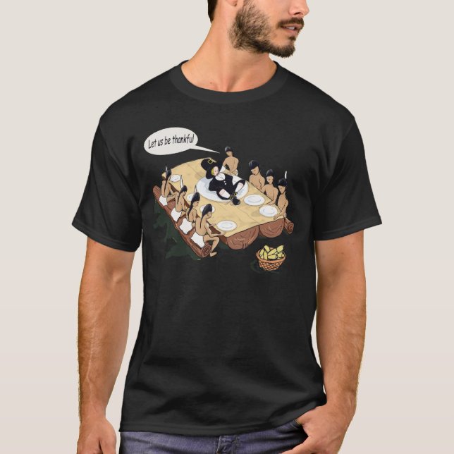 Camiseta Ação de Graças Nativa Americana (Frente)