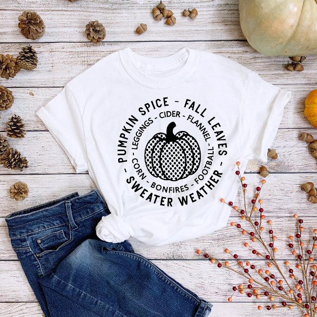 Camiseta Ação de Graças Pumpkin Spice Fall Bonfire (Criador carregado)
