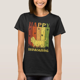 Camiseta Ação de Graças Retro Basset Hound Dog Ação de Graç