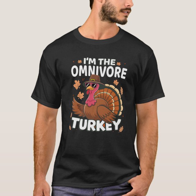 Camiseta Ação de Graças Sou o Prêmio da Família Omnivore Tu (Frente)
