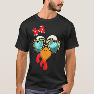 Camiseta Ação de Graças Turquia Face Leopardo Óculos de Imp