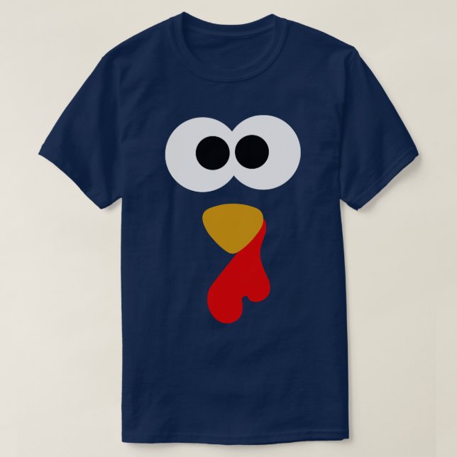 Camiseta Ação de Graças Turquia Face Sujeira (Frente do Design)