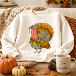 Camiseta Ação de Graças Vintage Turkey