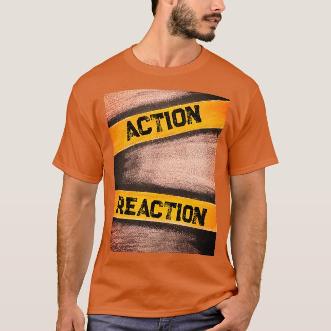 Camiseta "Ação e Reação dos Homens Laranja" (Frente)