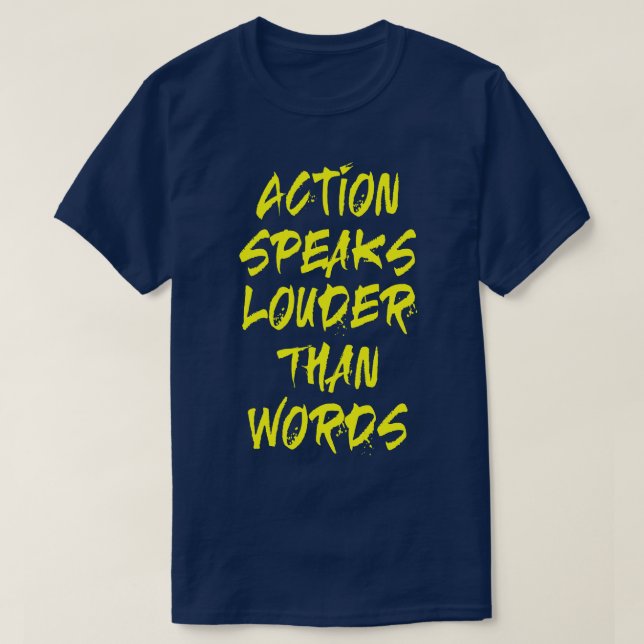 Camiseta Ação fala mais alto (Frente do Design)