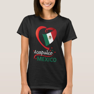 Camiseta Acapulco Guerrero México Sinalizador do Coração Me