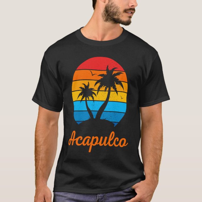 Camiseta Acapulco Mexico Family Vacation Beach Tropical (Frente)