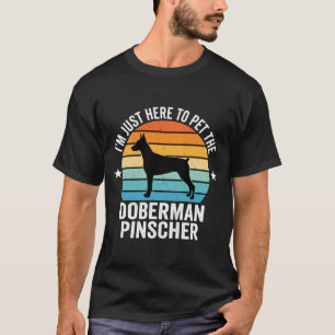 Camiseta Acaricie o Doberman Pinscher Retro