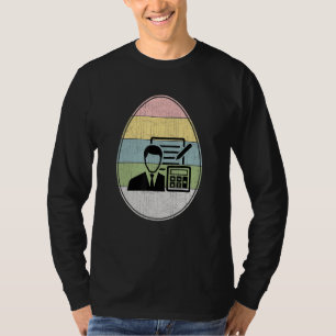 Camiseta Acc De Páscoa Do felz pascoa Do Ovo Contabilista