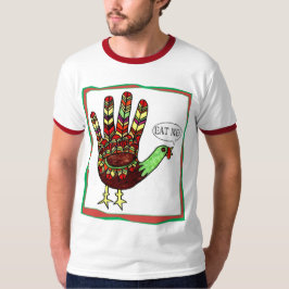 Camiseta Acção de graças: A mão Turquia come-me!