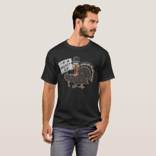 Camiseta Acção de graças Turquia eu sou uma cara do peit