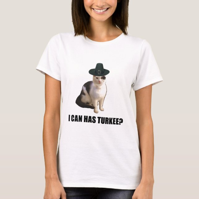 Camiseta Acção de graças Turquia Lolcat (Frente)