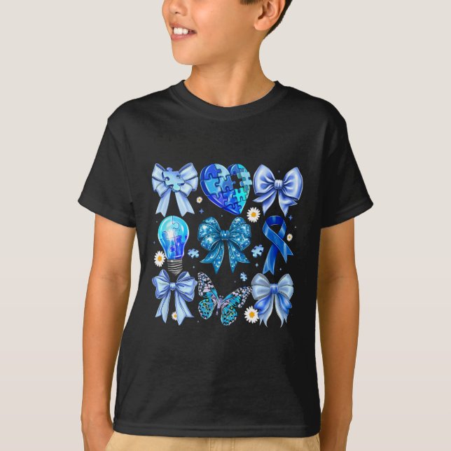 Camiseta Accept Autism Awarness Entenda Coq Azul Quebra-cab (Frente)