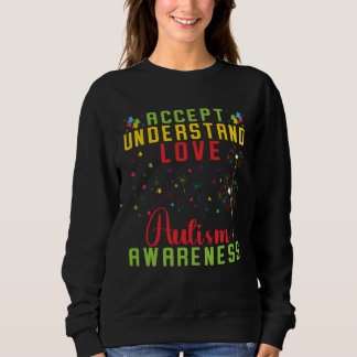 Camiseta Accept Understand Love Autism Awareness Rainbow Pu