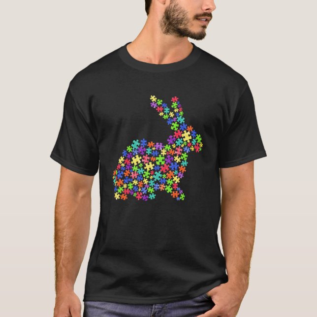 Camiseta Accept Understand Love Bunny Autism Awareness East (Frente)