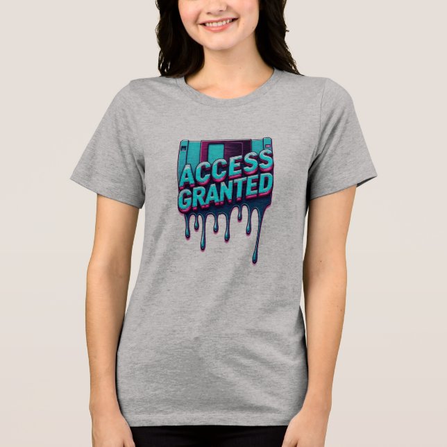Camiseta Access Granted | Retro Hacker Floppy Disk Graphic (Frente)