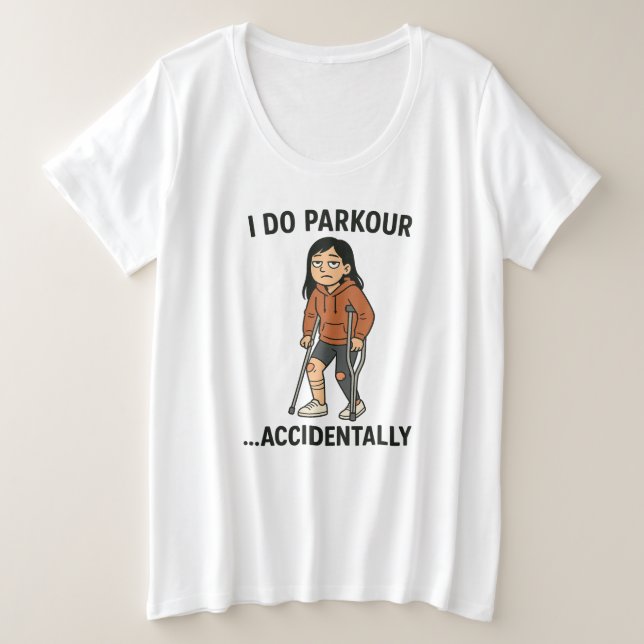 Camiseta Accidental Parkour Champion (Frente do Design)