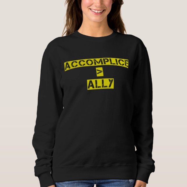 Camiseta Accomplice Over Ally Black History Month Protest (Frente)