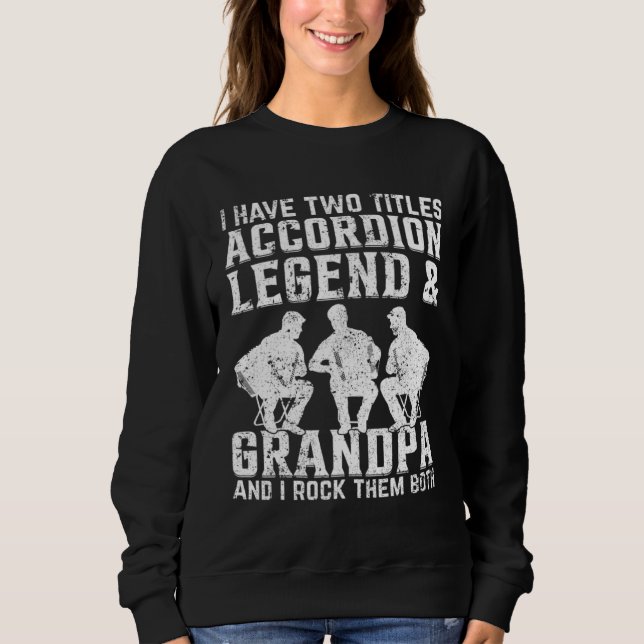 Camiseta Accordion Legend & Grandpa Accordion Player Grandp (Frente)