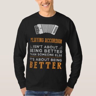 Camiseta Accordion Mastery com uma Torção de Humor  Get Be