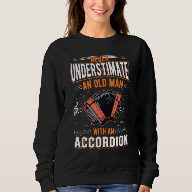 Camiseta Accordion Old Man Hand Organ Grandpa Accordionist_ (Frente)