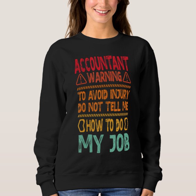 Camiseta accountant warning to avoid (Frente)