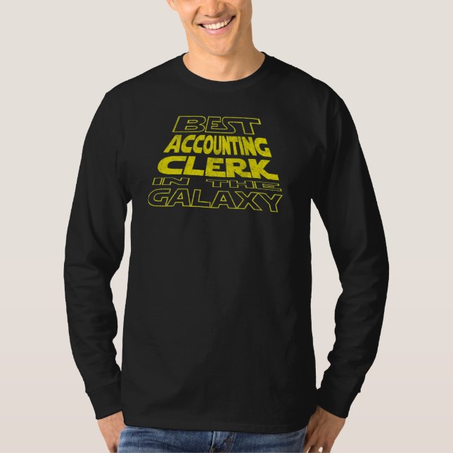 Camiseta Accounting Clerk  Space Backside Design (Frente)