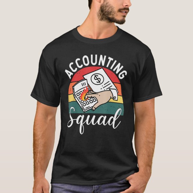Camiseta Accounting Squad For Auditors Work In Offices (Frente)