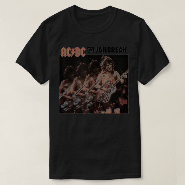 Camiseta ACDC "74 Jailbreak EP Trabalho de arte (Frente do Design)