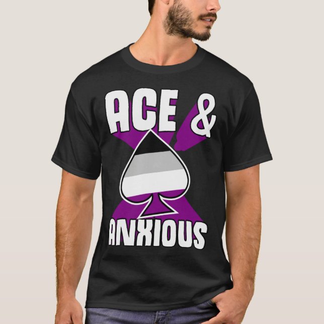 Camiseta Ace And Anxious  Asexual Pride Symbol Introvert (Frente)