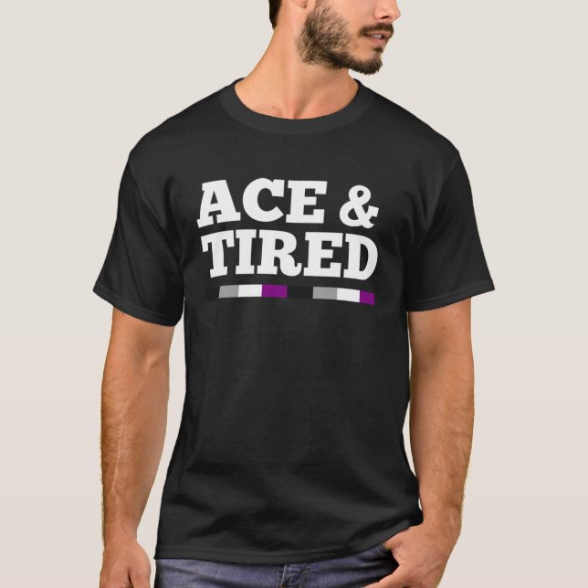 Camiseta Ace And Tired Asexual Pride Flag Minimalist Style (Frente)