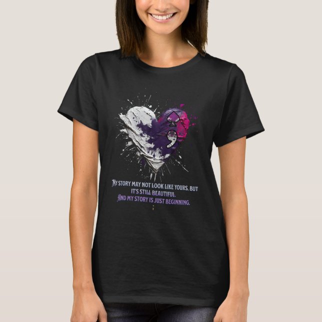 Camiseta Ace Asexual My Story May Not Look Like Yours  ver  (Frente)